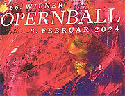 Das "Spirit Rose" Opernballplakat 2024 wurde von Herbert Brandl entworfen.(&copy;Foto: Wener Staatsoper)