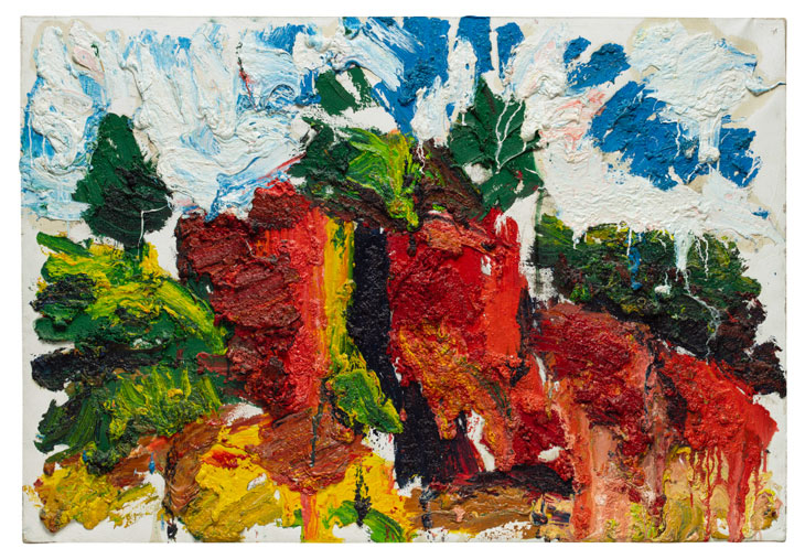 &copy; Franz Grabmayr | Rote Felsenwand, 2009, &Ouml;l auf Leinwand, 110x160 cm